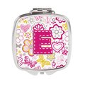 Carolines Treasures Letter E Flowers and Butterflies Pink Compact Mirror CJ2005-ESCM